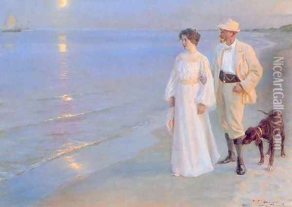 Tarde De Verano En Skagen Oil Painting - Peder Severin Kroyer