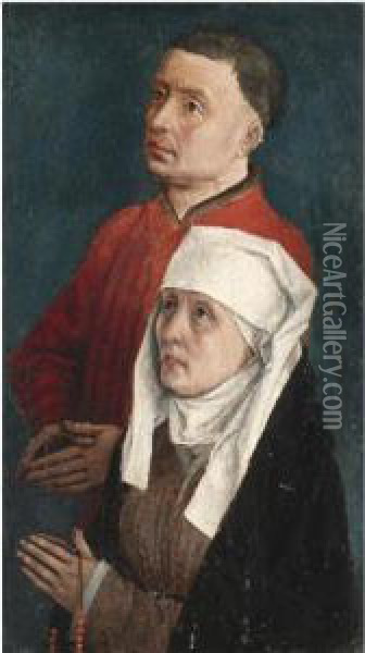 A Male And Female Donor Oil Painting - Rogier van der Weyden