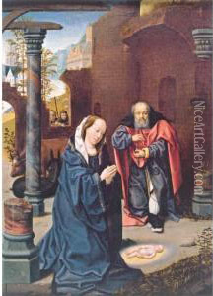 The Nativity Oil Painting - Jan Provost