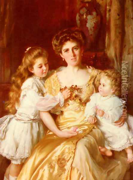 A Mother's Love Oil Painting - Thomas Benjamin Kennington
