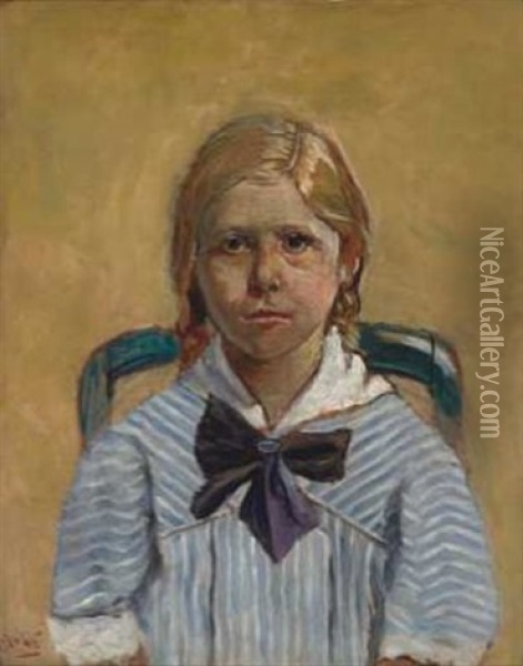 Pike Med Sloyfe Oil Painting - Christian Krohg