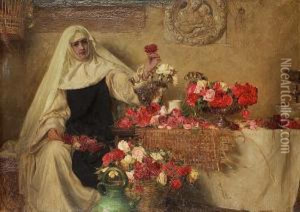 For Saint Dorothea's Day Oil Painting - Herbert James Draper
