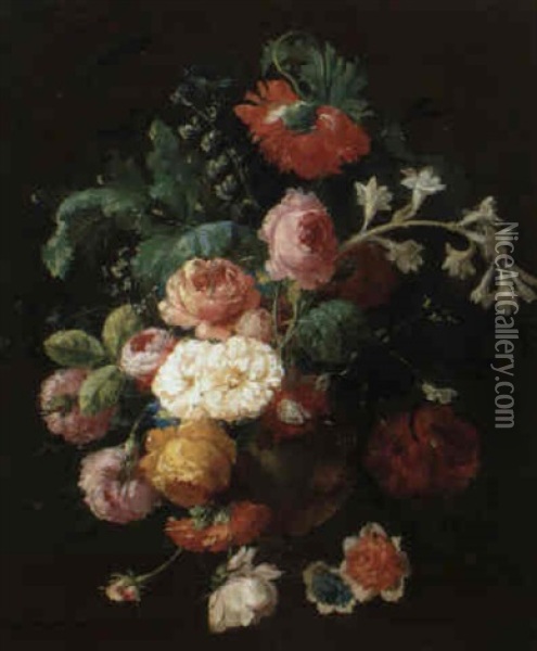Grosses Blumenstuck Oil Painting - Willem Jacobus Boogaard