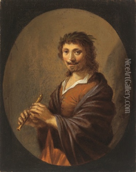 Vermutliches Bildnis Des Grosten Niederlandischen Renaissancedichters Joost Van Den Vondel Oil Painting - Hendrick Gerritsz. Pot
