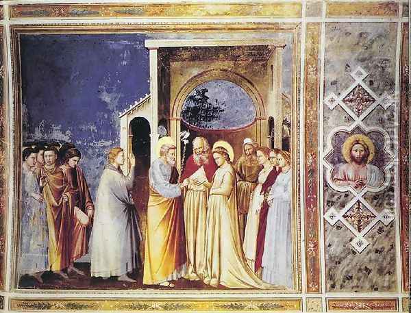 Marriage of the Virgin Oil Painting - Giotto Di Bondone