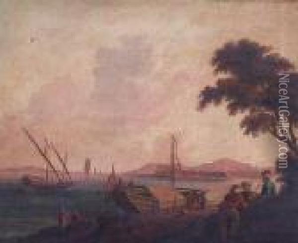 View Of Qeshm, La Perse Oil Painting - Dominique Louis Papety