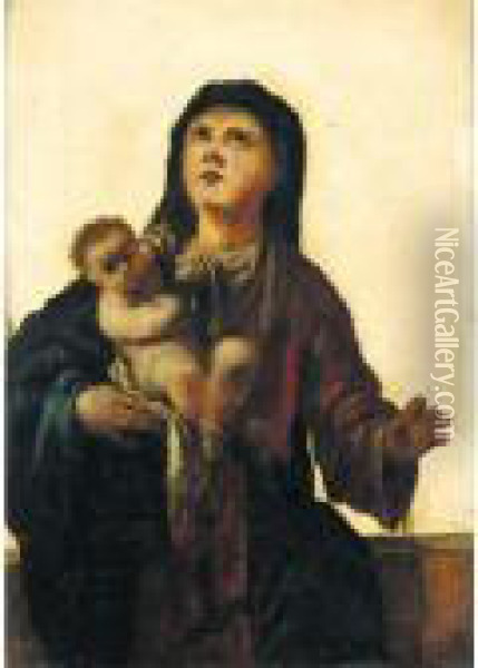 The Madonna And Child Oil Painting - Francesco Maffei