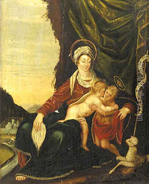 The Madonna and Child Oil Painting - Johann Rottenhammer