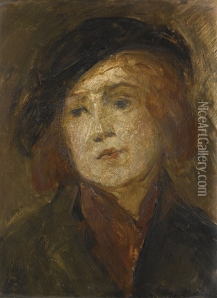 Bildnis Der Frau Goeritz (portrait Of Mrs Goeritz) Oil Painting - Max Liebermann