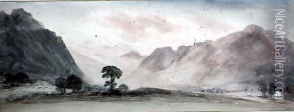 View in Borrowdale 2 Oil Painting - John Constable