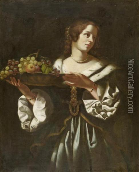 Portrait Of A Lady Oil Painting - Carlo Dolci