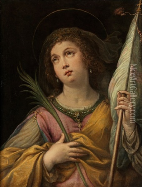 Bildnis Der Heiligen Ursula Oil Painting - Vicenzo Pisanelli