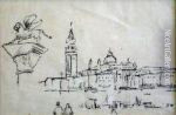 San Giorgio Maggiore, Venice Oil Painting - George Leslie Hunter