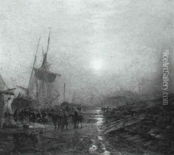 Ankerstrom On The Zuyder Zee Oil Painting - Samuel Bough