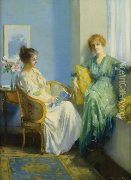 An Afternoon Reading Oil Painting - Francis Coates Jones