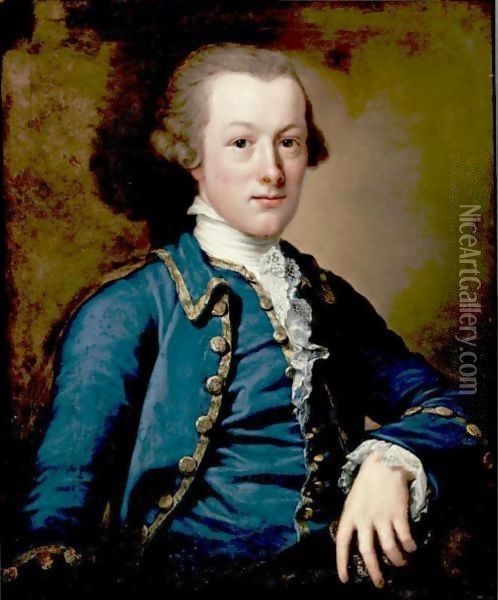 Portrait Of A Gentleman, Said To Be Samuel Jennings Oil Painting - Anton von Maron