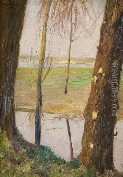 Weiden Am Ufer Oil Painting - Walter Ophey