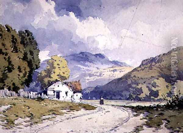 A Hilly Landscape Oil Painting - John Callow