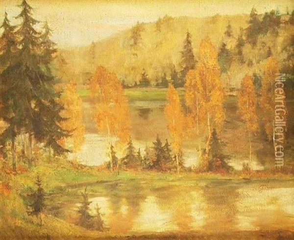 Herbstlandschaft Oil Painting - Mikhail Vasilievich Nesterov