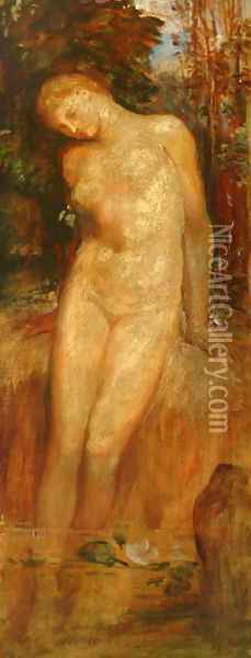 Nude Standing Oil Painting - George Frederick Watts