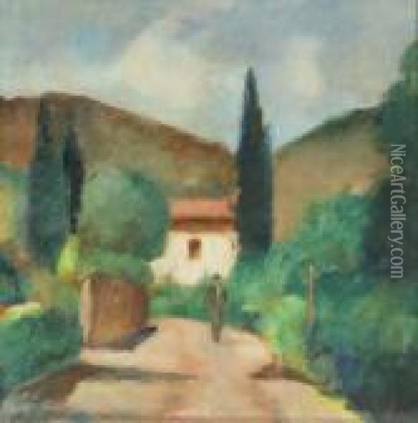 Paesaggio Oil Painting - Eugenio Cecconi
