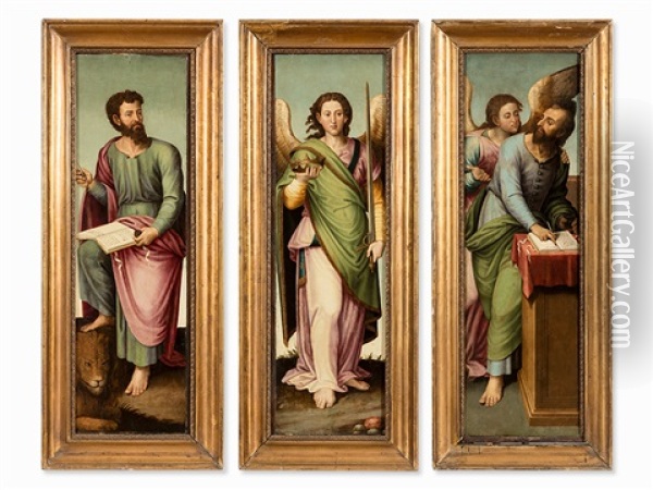 3 Altarpieces Oil Painting - Vicente Joanes Masip