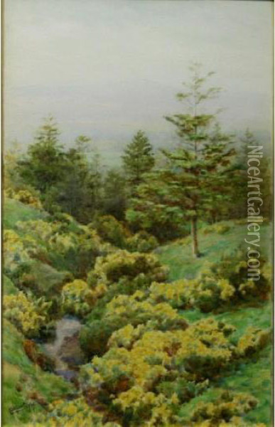 A Lakeland Scene Oil Painting - Cuthbert Rigby