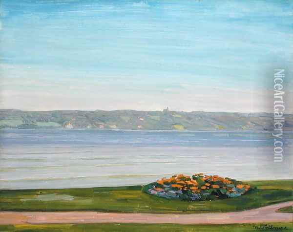 Starnberger See, 1911 Oil Painting - Heinrich Wilhelm Truebner