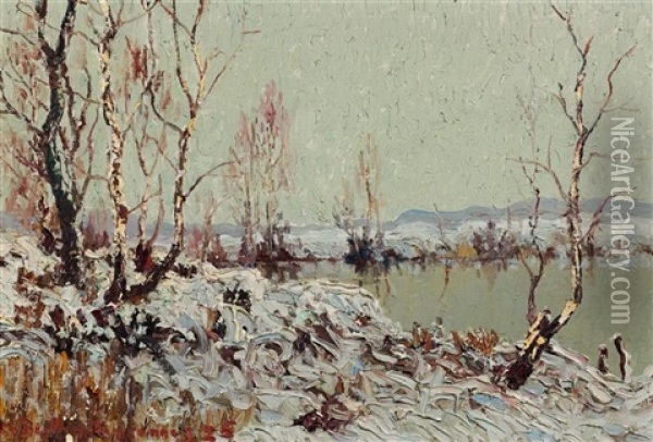 Winterlandschaft Oil Painting - Charles Baillon-Vincennes