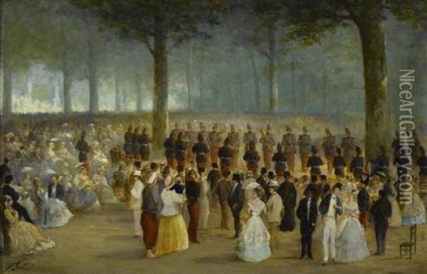 La Fanfare Oil Painting - Frederic Gillet