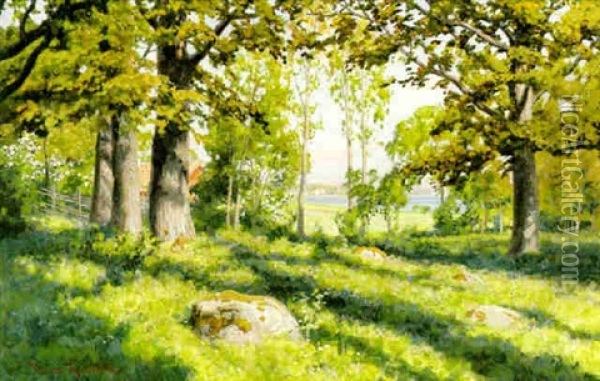 Ekangen, Linkoping Oil Painting - Johan Fredrik Krouthen