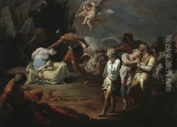 Le Martyre De Sainte Marthe Oil Painting - Corrado Giaquinto