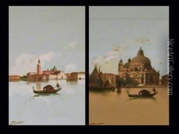 Andrea, Vues De Venise Oil Painting - H. Biondetti