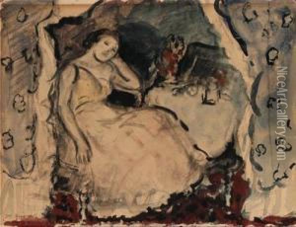 Lady Sitting Oil Painting - Frederick Carl Frieseke