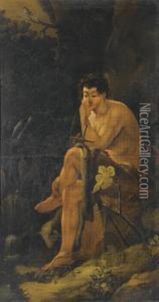 St. John The Baptist In The Wilderness Oil Painting - Claude Mellan