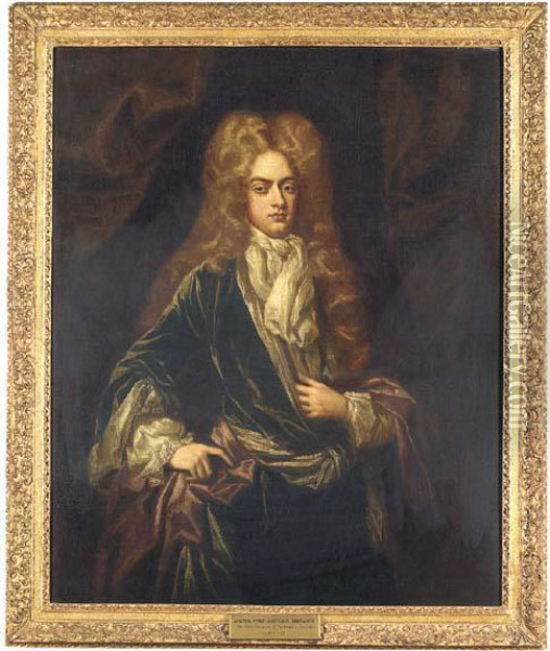 Portrait Of Walter Oil Painting - Sir Godfrey Kneller