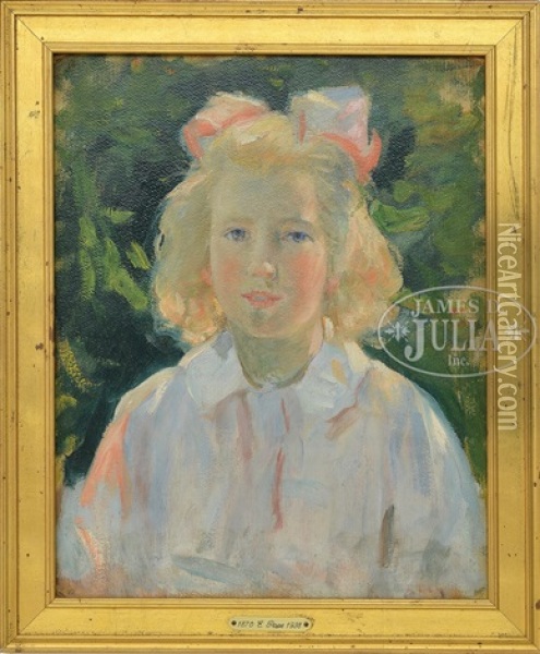 Portrait Of Natalie H. Hammond As A Girl Oil Painting - Eric Pape