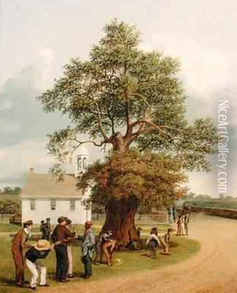 The Apostles Oak Oil Painting - George Harvey