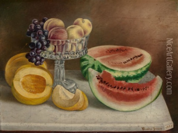 Still Life With Fruit, 1893 Oil Painting - Bird Jones
