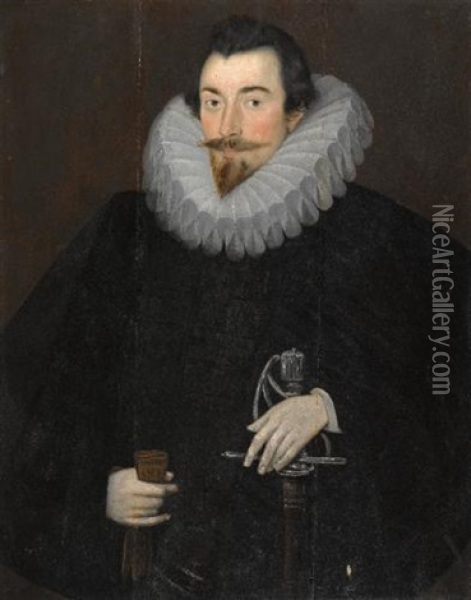 Portrait Of Sir John Harrington Oil Painting - Hieronymus Custodis