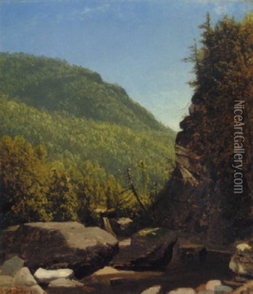 Near Echo Lake, New Hampshire Oil Painting - Sanford Robinson Gifford
