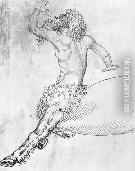 Centaur, from the The Vallardi Album Oil Painting - Antonio Pisano (Pisanello)