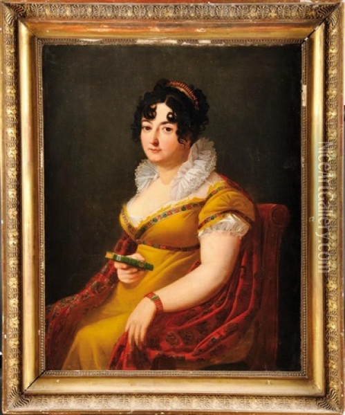 Portrait De Charlotte Bonaparte, Comtesse De Survilliers Oil Painting - Francois Henri Mulard