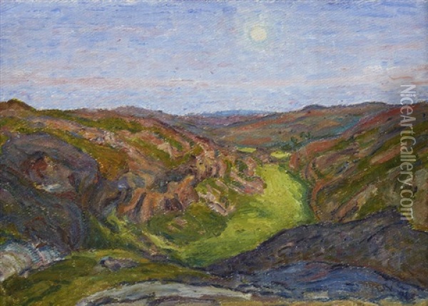 Manuppgang, Bohuslan Oil Painting - Karl Nordstroem