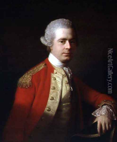 Portrait of an Officer Oil Painting - Allan Ramsay