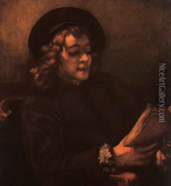 Portrait of Titus 1656 Oil Painting - Rembrandt Van Rijn