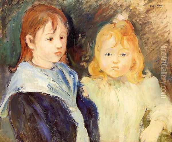 Portrait Of Children Oil Painting - Berthe Morisot
