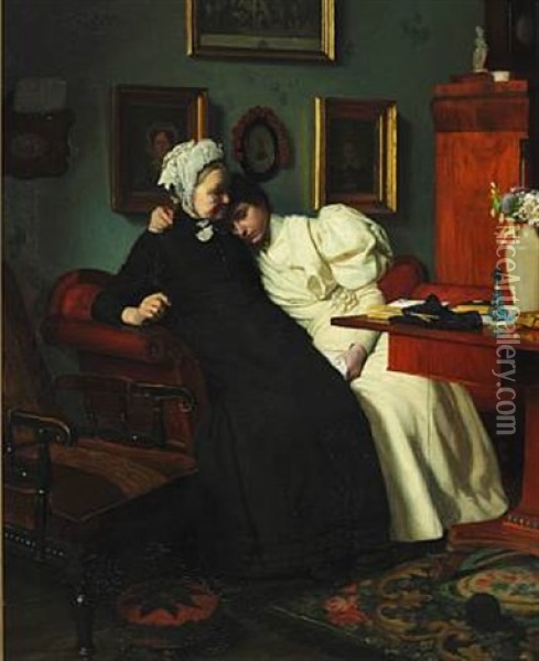 En Hjertesorg Oil Painting - Gustav Vermehren