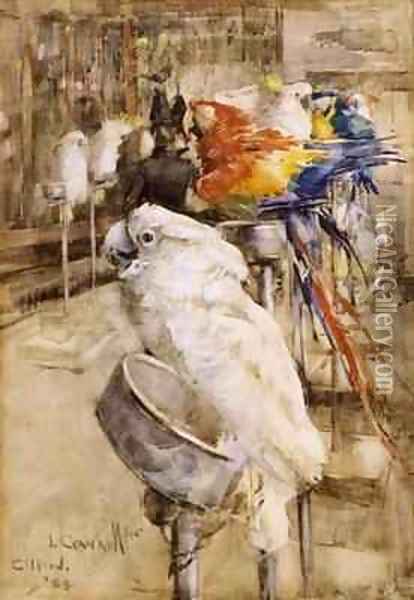 The Aviary Clifton Oil Painting - Joseph Crawhall