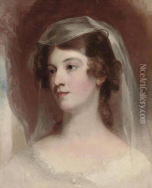 Portrait Of A Lady Oil Painting - Sir George Hayter